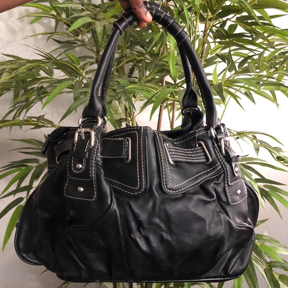 Vintage Y2K 2000s Juicy Couture Black Daydreamer Shoulder Hand Bag Purse Satchel - Picture 3 of 7